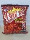 Bon Chili Crispy Macaroni Level 10Bon Chili Crispy Macaroni Level 10 Manufactured in        : Indonesia. Content netto            : 135 g. Ingredients                : Wheat Flour, Level 15 Hot Spices (Chili Powder, Fried Shallots, Salt, Brown Sugar, Mono